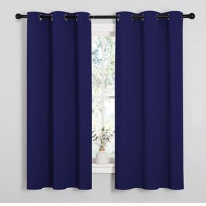 Navy blue blackout curtains 42x63
